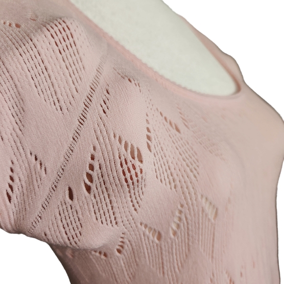 FREE PEOPLE Robin Seamless Bodycon Midi Rose Petal Pink Dress Size M/L Soft Girl - Picture 10 of 13